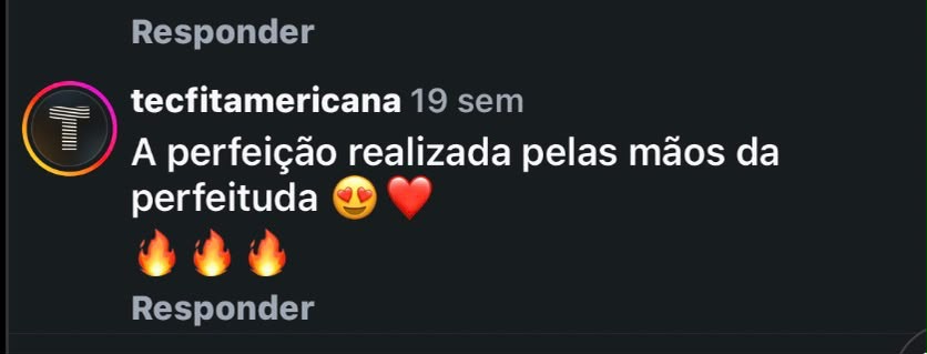 Print de comentário de paciente no Instagram da Clínica Faralhe